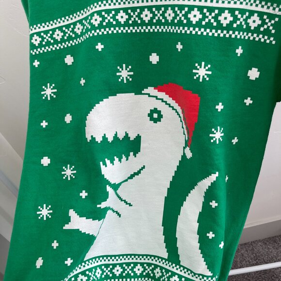 Christmas Sweater Big T-rex Santa - Small - Picture 4 of 5